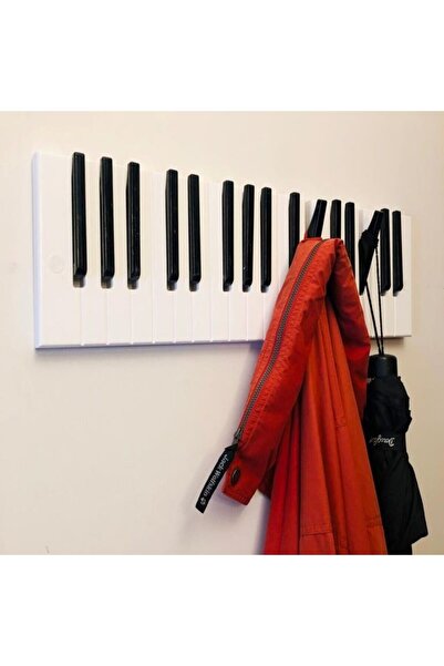 Galery Wood Dekoratif Ahşap 15tuşlu Piyano Elbise Askılık Enstrümantal Çok Am...