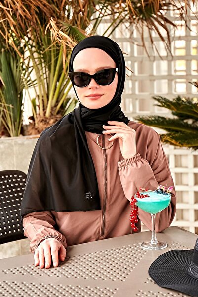 Marina Siyah Tül Pratik Şal Bone B2401