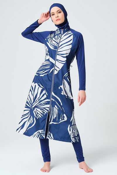 ALFASA Coral Long Hijab Swimsuit