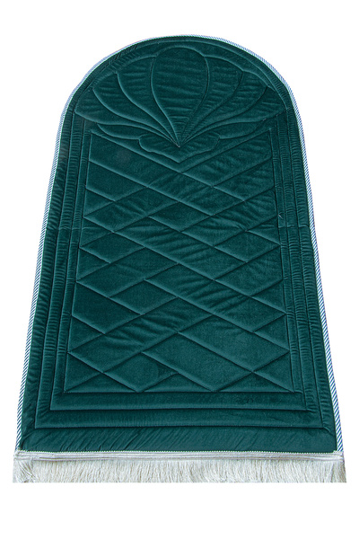 ihvanonline Soft Prayer Rug with Quilted Sponge - Green