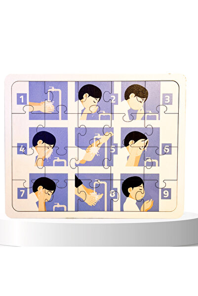 ihvan online İslamı Öğreniyorum - Abdest Öğreten Yapboz - Ahşap Puzzle - Erkek Çocuk Yapboz - 3 Yaş ve Üzeri Eğit