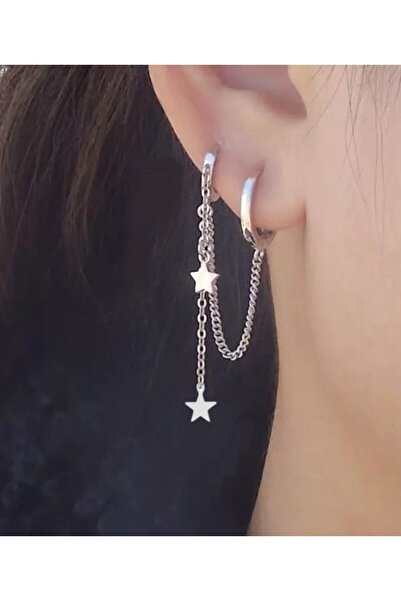 TakıConcept Yıldızlı Küpe, Kıkırdak Küpe, Kadın Küpe