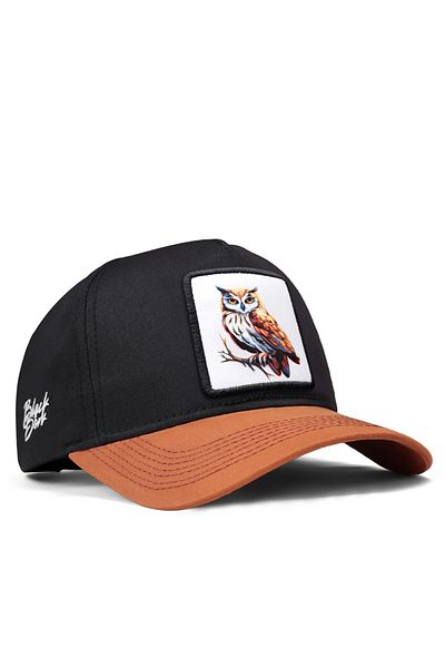 BlackBörk V1 Owl Logo Tile-Black Baseball Cap