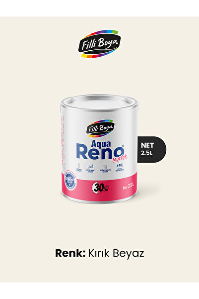 Filli Boya Aqua Reno Mutfak 2.5 Lt Kırık Beyaz