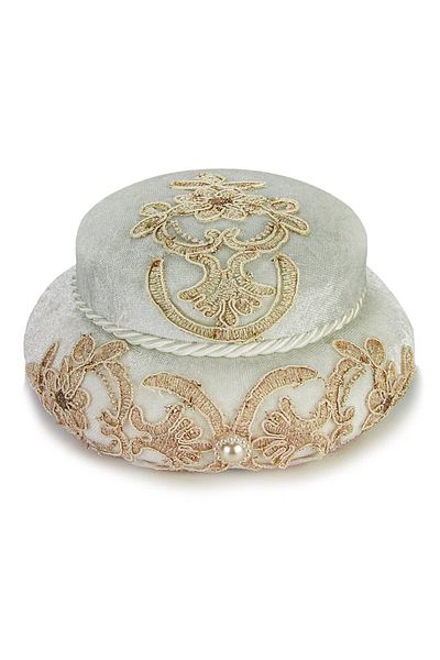 ihvanonline Round Velvet Covered Rosary and Jewelry Box
