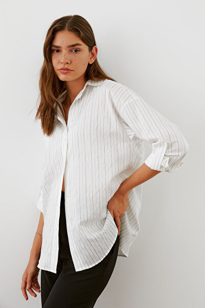 urban focus Striped Oversize Shirt
