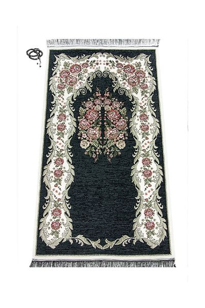 İhvan سجادة صلاة سوداء فاخرة من Gülce Chenille