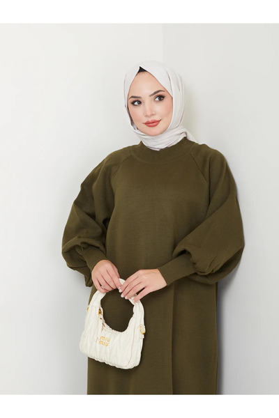 Terrenova Balloon Sleeve Knitwear Women's Dress