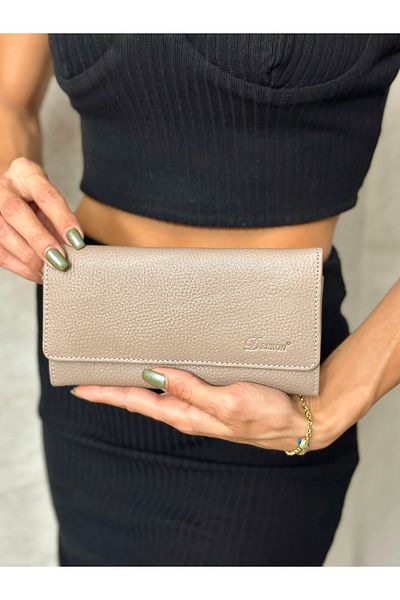 DERKON Genuine Leather Mink Women's Wallet with Lots of Eyelets