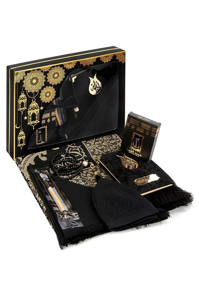 İhvan Gift Religious Boxed - Dowry Prayer Rug and Groom Bundle Set