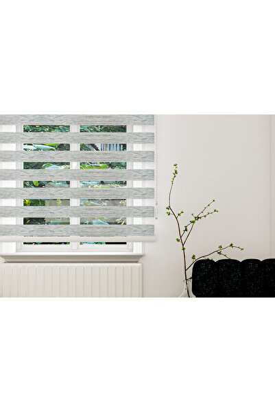 Givayo Mobilya Gri Zebra Stor Perde