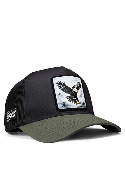 BlackBörk Λογότυπο V1 Eagle Λογότυπο Χακί-μαύρο καπέλο φορτηγού
