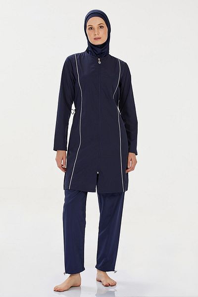 ROZAMAY 9075-24 Dark Navy Blue Beny Full Hijab Swimsuit