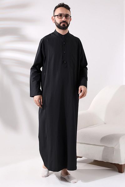 ihvanonline Ανδρική μαύρη φόρμα Entari Hajj Umrah