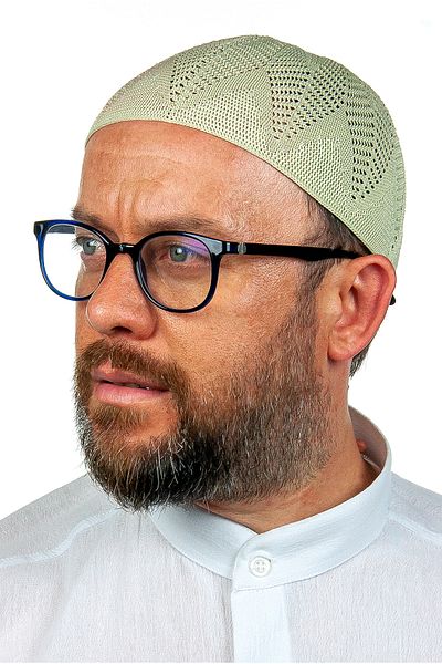ihvanonline Зелена плетена дантелена молитвена шапка Berra от стомана - 1 брой