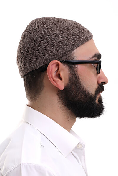 ihvan online Milk Coffee Straw Pattern Winter Velvet Prayer Skull