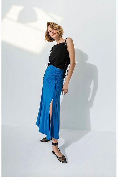KAMEYA Shirring Detailed Side Blouse