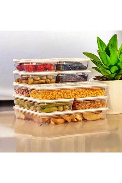 ÇERÇİ MELEK 9-Pack Storage Containers Suitable for Microwave and Deep Freezer