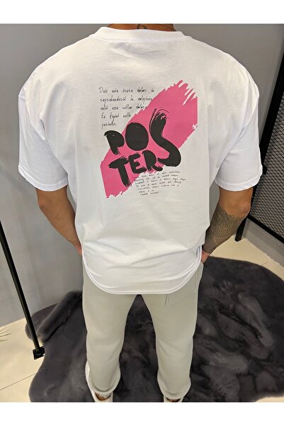 Beyaz Poster T-shirt