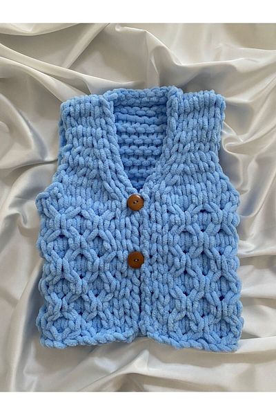 ÖRGÜCÜ DESİGN Puffy Baby Vest - Comfortable and Stylish Design