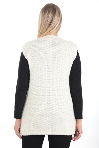 İKSUN Kadın Triko Çeyizlik Yelek Petekli Model