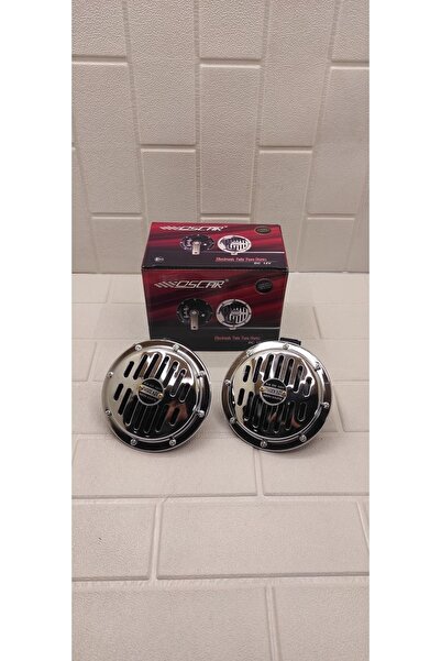 Oscar Hella Tip Korna Süper Tone 12v Nikelajlı Paslanmaz 2 Adet Koca Kafa 2 Yıl Garantili