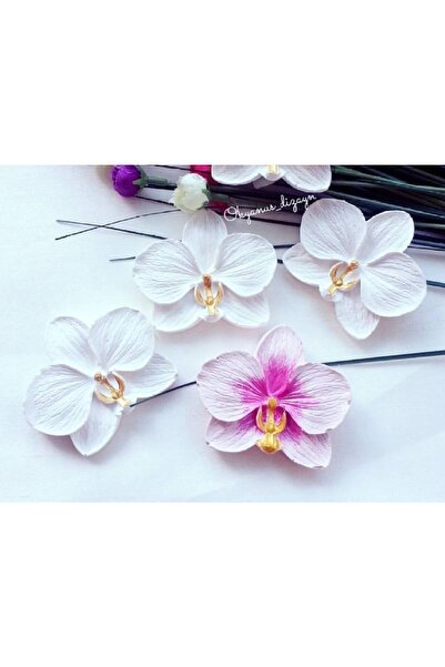 morlalem m 6cm Orkide Çiçek Silikon Kalıp K-034, Polyester Reçine Kokulu Taş Sabun Alçı Mum Kalıbı