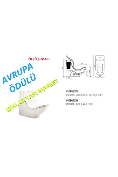 GÜRAL VİT Güral Wc Health Klozet Soft Yavaş Kapanan Kapak Iç Takım Alttan Çıkışlı Özel Tasarı Avrupa Ödüllü