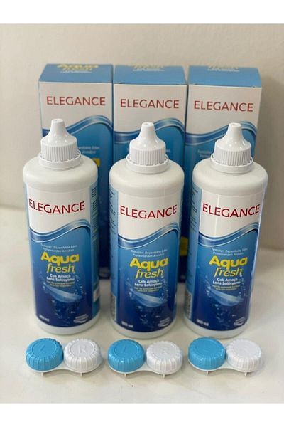Elegance محلول أكوا فريش للعدسات 3 قطع 360 مل