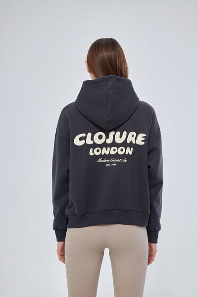 Moda Işık Anthracite Unisex Basic Hoodie Sweatshirt - 100% Βαμβάκι