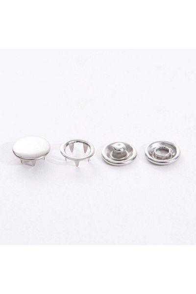 TDM 100 Pieces Stainless Nickel (Silver) Baby Snaps - 9.5mm with Lid