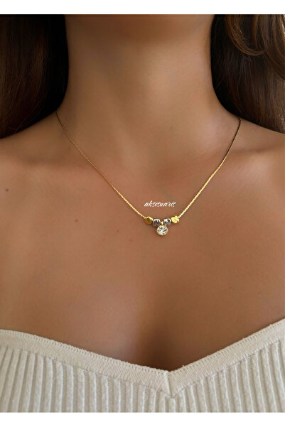 aksesuaris الزركون اللامع - قلادة نسائية ذهبية