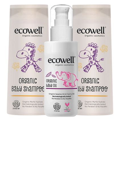 Ecowell Organic Baby Shampoo 2 Pieces + Organic Baby Oil