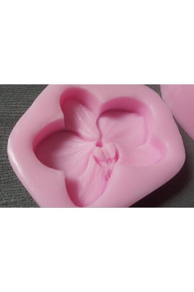 morlalem m 6cm Orkide Çiçek Silikon Kalıp K-034, Polyester Reçine Kokulu Taş Sabun Alçı Mum Kalıbı