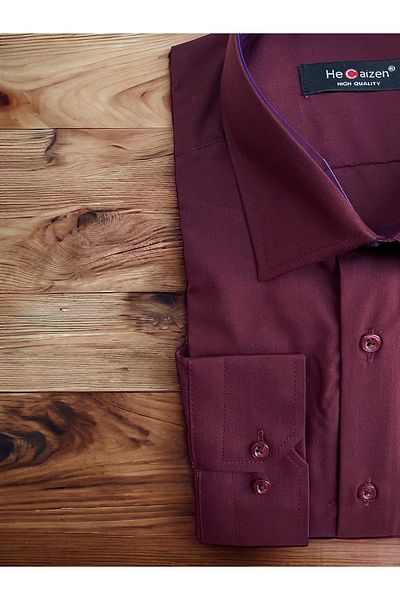 He Caizen Easy Ironing Dakron Classic Cut Tie Men's Shirt