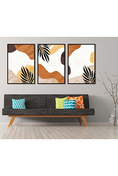 bestablo 3 piese de pictură boemă, înrămată pe lemn, decor pentru casă Bestablo