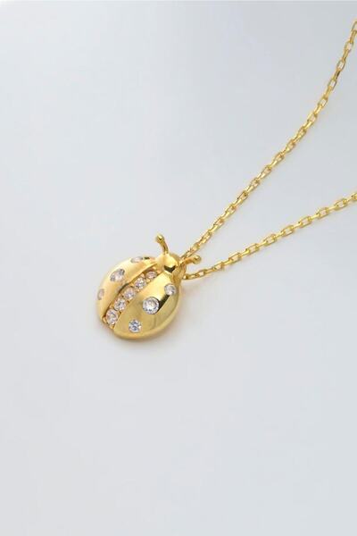 Gümüş Çadırım Gümüş Uğur Böceği Kolye