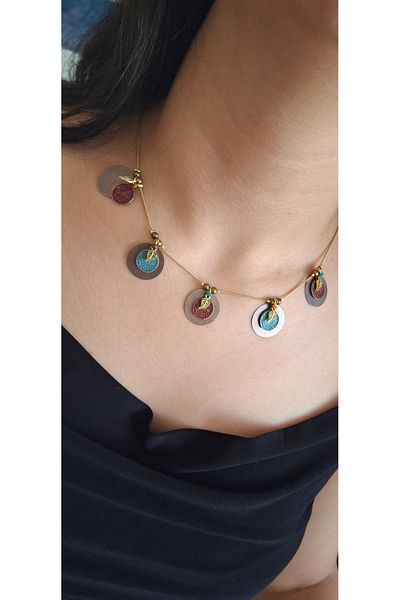 azra takı tasarım Handmade Authentic Ethnic Short, Necklace Women's Necklace