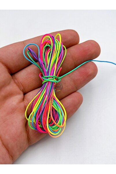 Ebruli Boncuk 0.8 mm Miks Gökkuşağı Paraşüt İp Color 161 Takı Yapımı Aksesuar...