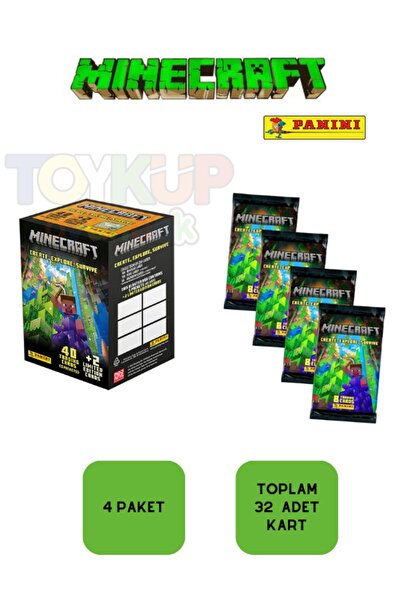 Panini PANİNİ  MİNECRAFT TRADİNG CARDS 4'LÜ PAKET