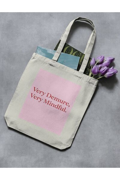 redame Y2K Cloth Tote Bag - Very Mindful Very Demure