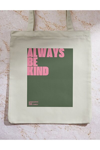 redame Y2K Vintage Museum Style Always Be Kind Cloth Bag Tote Bag