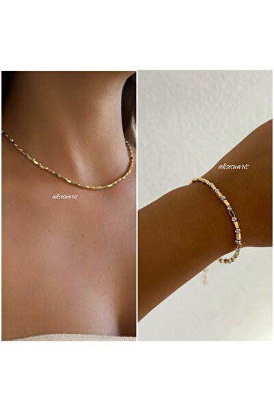 aksesuaris Minimal Zarif Kolye ve Bileklik Set Kombin