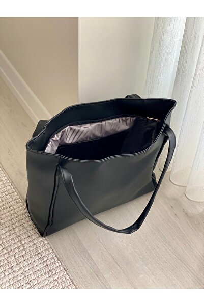 BAGLOVİS Büyük Boy Yumuşak Derili Kadın Çantası En42 Uzn28