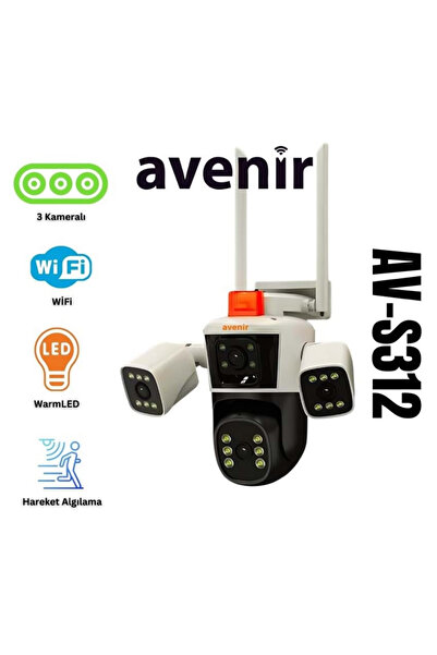 AVENİR Av-s312 12mp 360 Derece 180 Panoramik Wifi Kamera Panelsiz