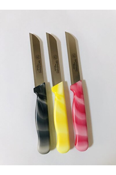 Solingen Siyah Gold Kırmızı 3`lü Ebruli Set