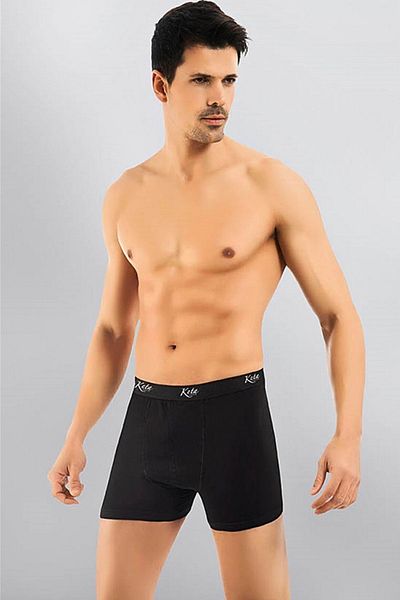 Moldina KOTA Εσώρουχα Βαμβακερά Ανδρικά Μαύρα Lycra Boxer Long Johns