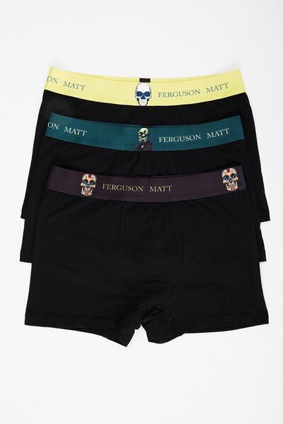 Ferguson Matt Erkek Boxer 3 Adet - Skull Series