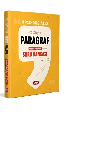 Data Yayınları KPSS ALES DGS Dizayn Yeni Nesil Sorularla Paragraf Soru Bankas...