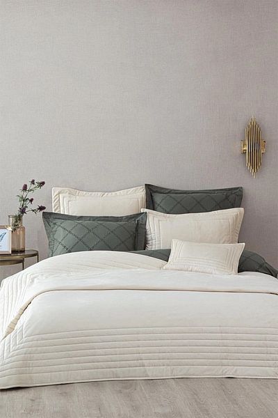 Ecocotton Feza Cream Double Bedspread